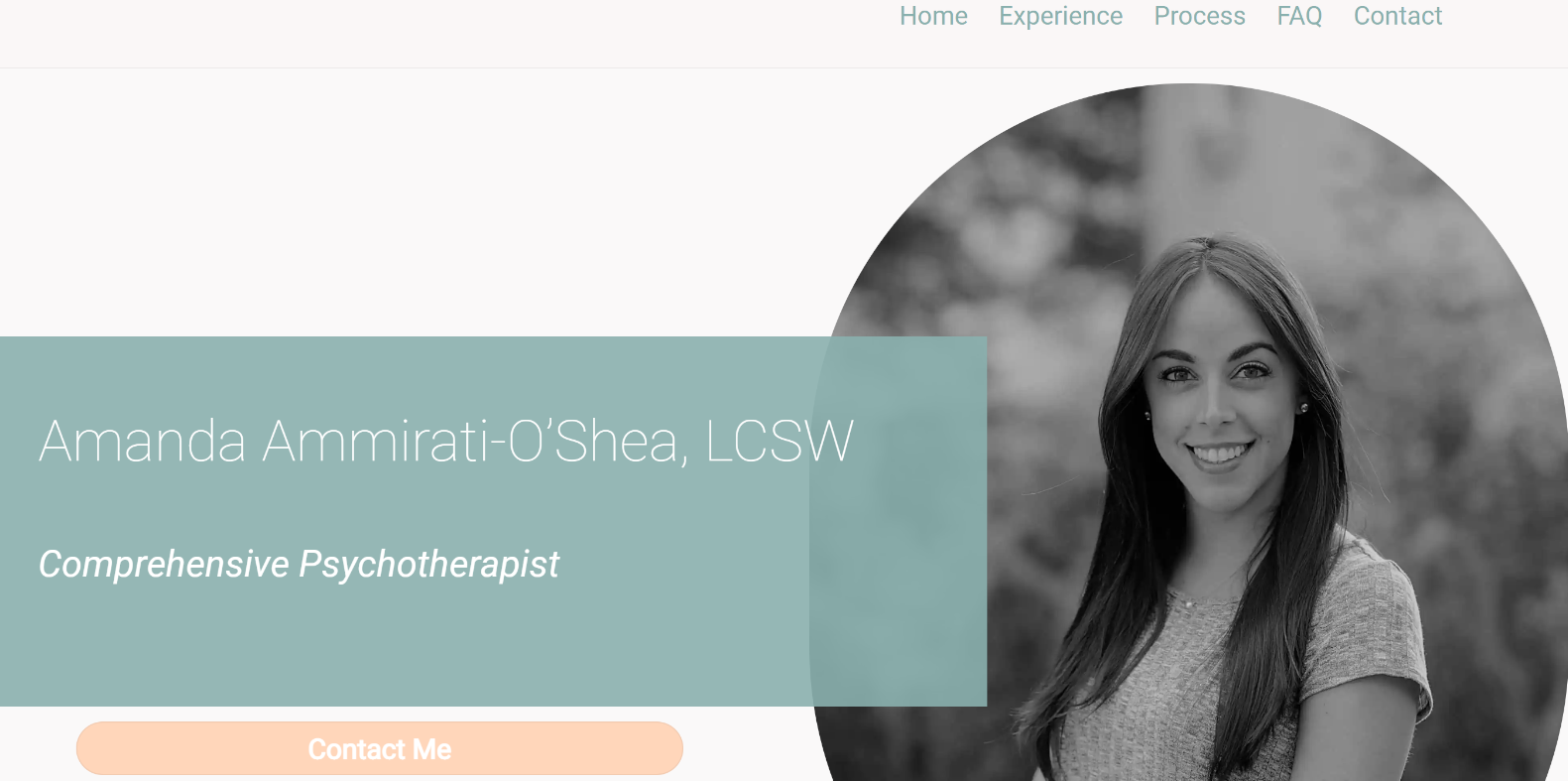 Amanda Ammirati-O’Shea Website Screenshot